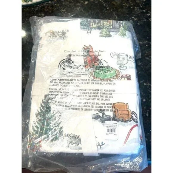 Pottery Barn National Lampoon's Christmas Vacation Sheet Set Full NWT - Picture 5 of 7